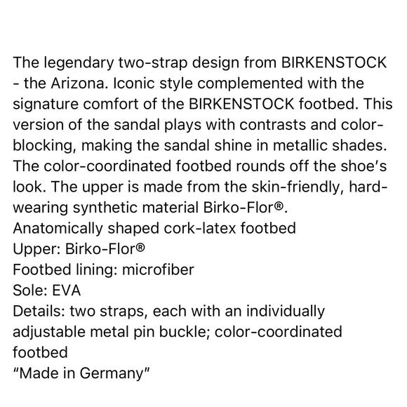 BIRKENSTOCK NWOT White & Gold Arizona Sandals Size 41 or 10 - Picture 3 of 14